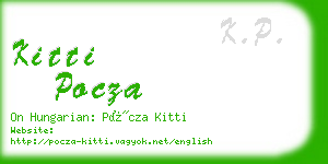 kitti pocza business card